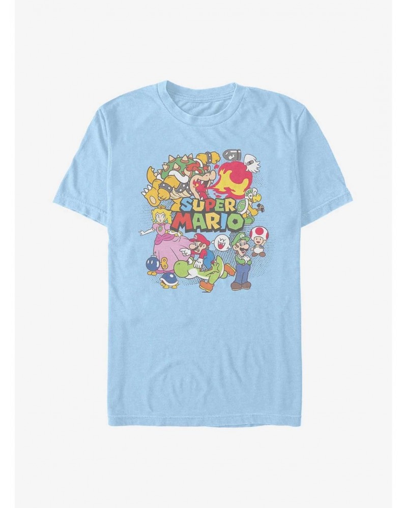 Nintendo Mario Color Character Collage T-Shirt $5.02 T-Shirts