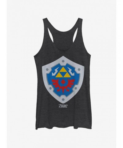 Nintendo The Legend of Zelda: Link's Awakening Hylian Shield Girls Tank $7.98 Tanks