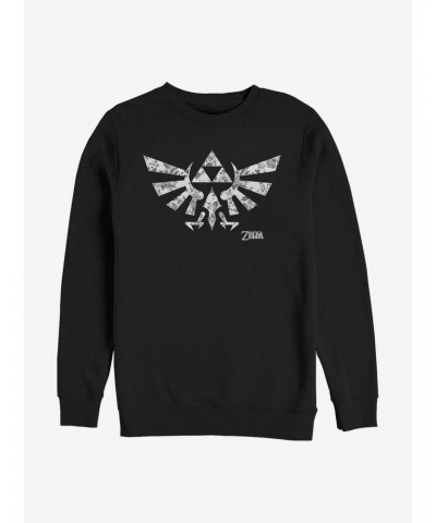 Nintendo Zelda Floral Force Crew Sweatshirt $8.01 Sweatshirts