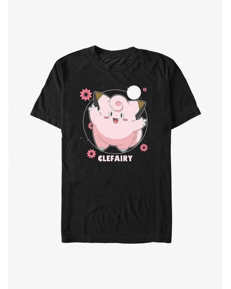 Pokemon Clefairy Flowers T-Shirt $7.03 T-Shirts