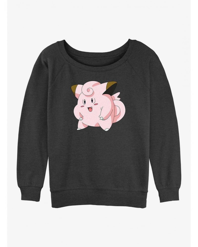 Pokemon Clefairy Pose Girls Slouchy Sweatshirt $11.11 Sweatshirts