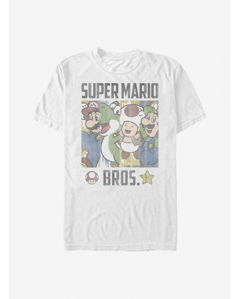 Nintendo Mario Retro Bros T-Shirt $7.03 T-Shirts