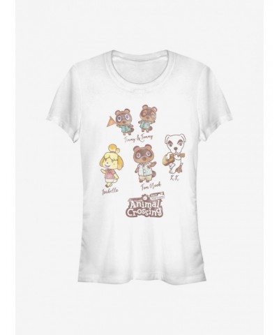 Animal Crossing Character Textbook Girls T-Shirt $6.80 T-Shirts