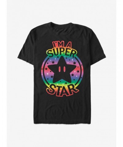 Super Mario Rainbow Super Star T-Shirt $8.03 T-Shirts