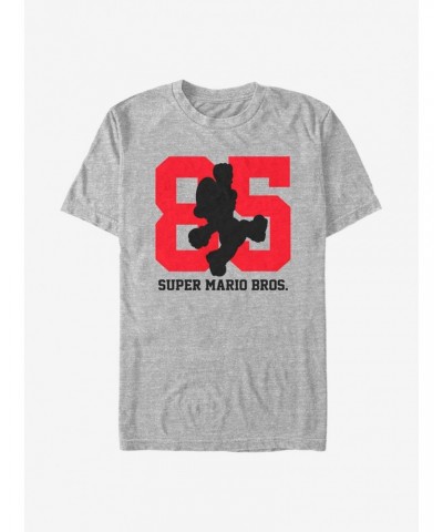 Super Mario 85 With Mario Silhouette T-Shirt $7.36 T-Shirts