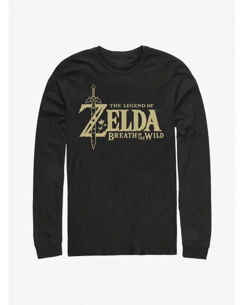 The Legend Of Zelda Breath Of The Wild Logo Long-Sleeve T-Shirt $8.98 T-Shirts