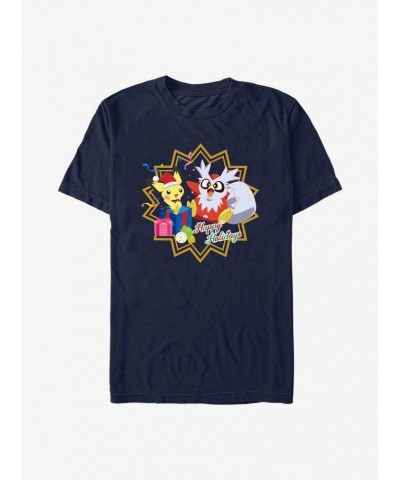 Pokemon Pichu and Delibird Holiday Party T-Shirt $8.37 T-Shirts