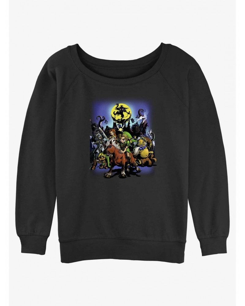 Nintendo Moon Dance Girls Slouchy Sweatshirt $8.27 Sweatshirts