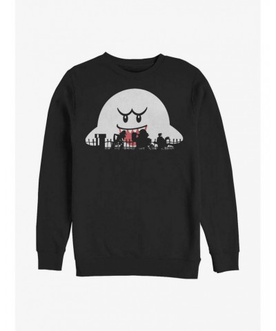 Nintendo Mario Halloween Silhouettes Sweatshirt $11.88 Sweatshirts