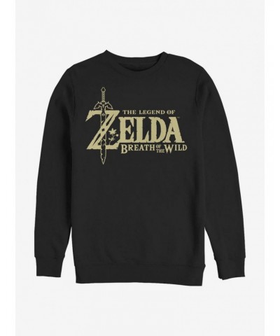 The Legend Of Zelda Breath Of The Wild Logo Crew Sweatshirt $12.14 Sweatshirts