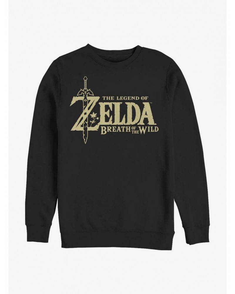 The Legend Of Zelda Breath Of The Wild Logo Crew Sweatshirt $12.14 Sweatshirts