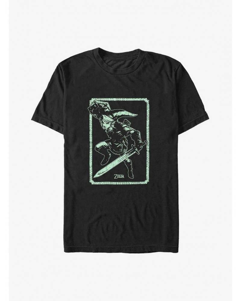 The Legend of Zelda Link Leap Card Big & Tall T-Shirt $9.21 T-Shirts