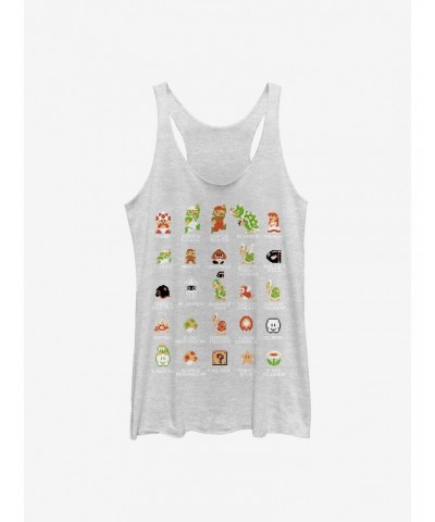 Super Mario Pixel Cast Girls Tank $5.80 Tanks