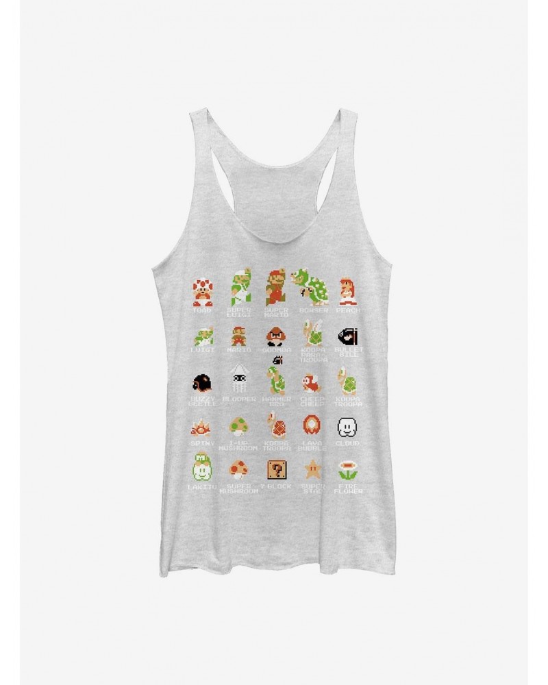 Super Mario Pixel Cast Girls Tank $5.80 Tanks