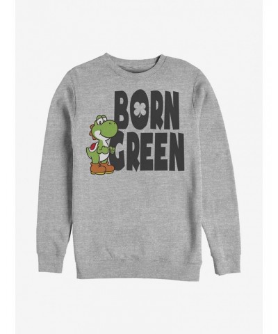 Nintendo Mario Born Green Crew Sweatshirt $8.78 Sweatshirts