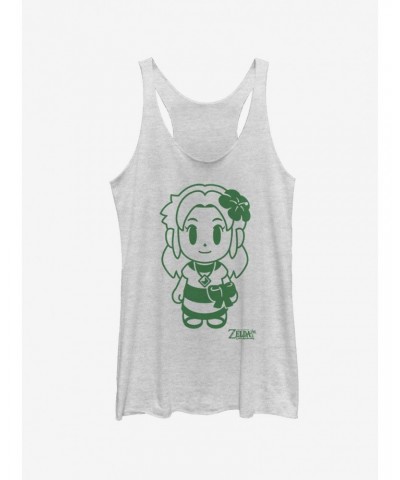 Nintendo The Legend of Zelda: Link's Awakening Marin Avatar Outline Girls Tank $7.80 Tanks