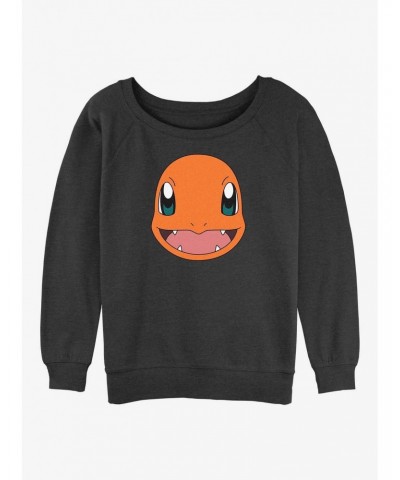 Pokemon Charmander Face Girls Slouchy Sweatshirt $12.92 Sweatshirts