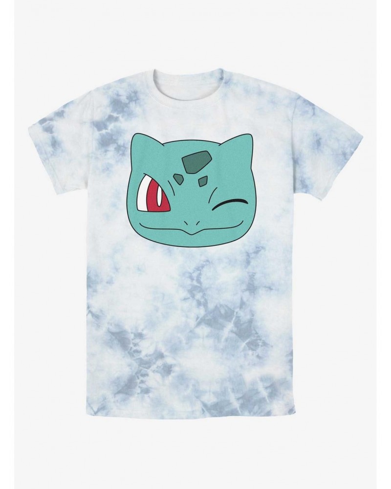 Pokemon Bulbasaur Wink Face Tie-Dye T-Shirt $5.80 T-Shirts