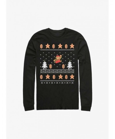 Nintendo Mario Ugly Holiday Long-Sleeve T-Shirt $11.52 T-Shirts