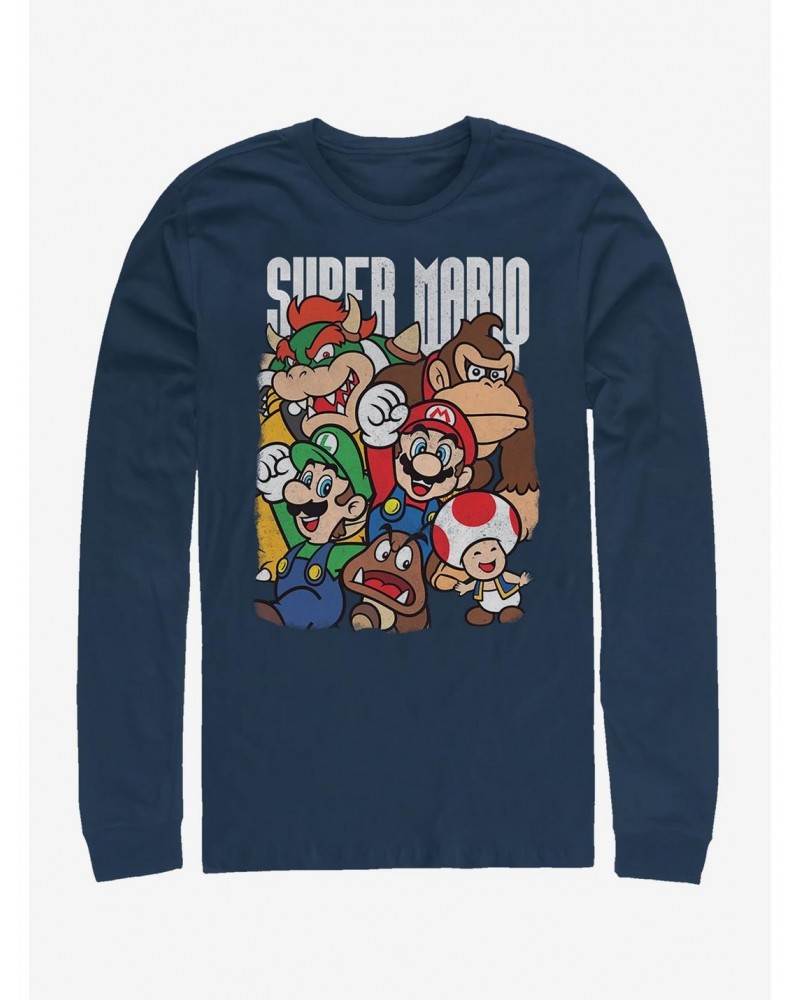 Super Mario Super Grouper Long-Sleeve T-Shirt $9.67 T-Shirts