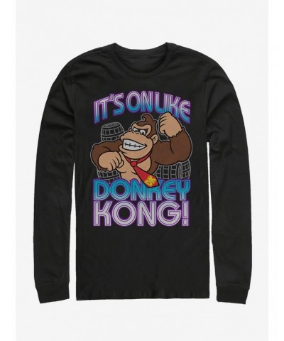 Nintendo Donkey Kong It's On Long-Sleeve T-Shirt $8.98 T-Shirts