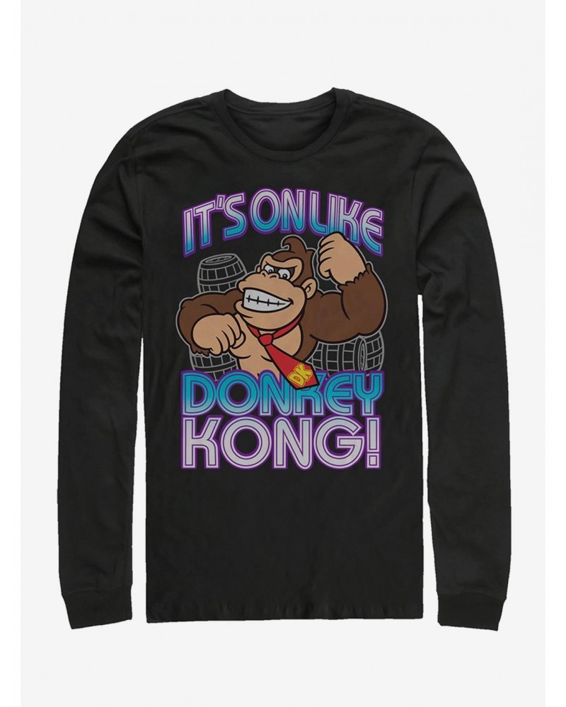 Nintendo Donkey Kong It's On Long-Sleeve T-Shirt $8.98 T-Shirts