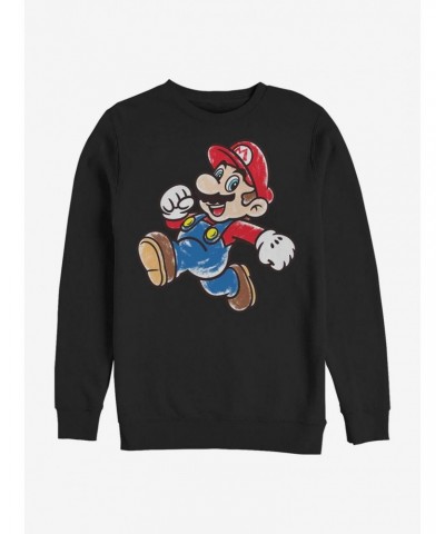 Super Mario Artsy Mario Crew Sweatshirt $12.92 Sweatshirts