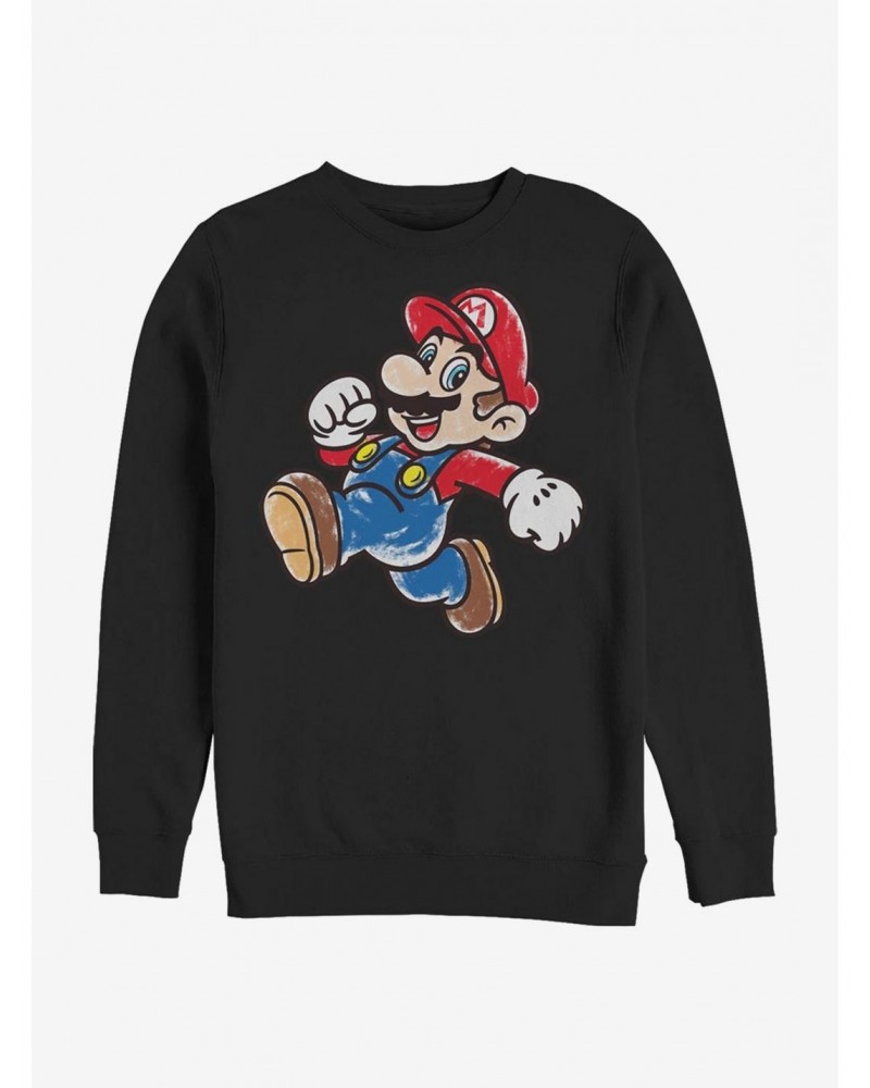 Super Mario Artsy Mario Crew Sweatshirt $12.92 Sweatshirts