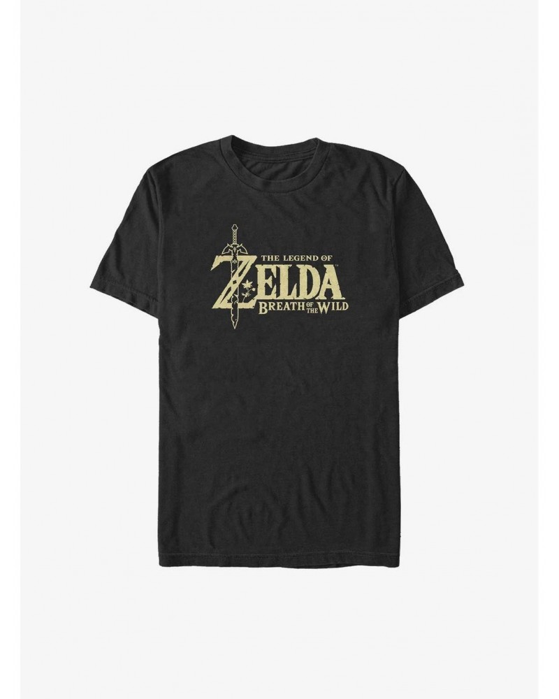 Nintendo The Legend of Zelda: Breath of the Wild Logo Big & Tall T-Shirt $10.26 T-Shirts