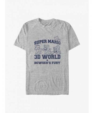 Mario 3D World Collegiate Big & Tall T-Shirt $9.63 T-Shirts