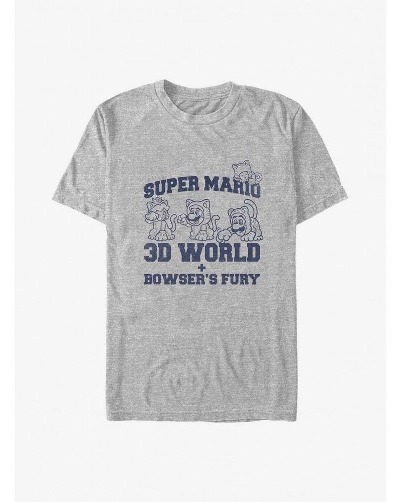 Mario 3D World Collegiate Big & Tall T-Shirt $9.63 T-Shirts