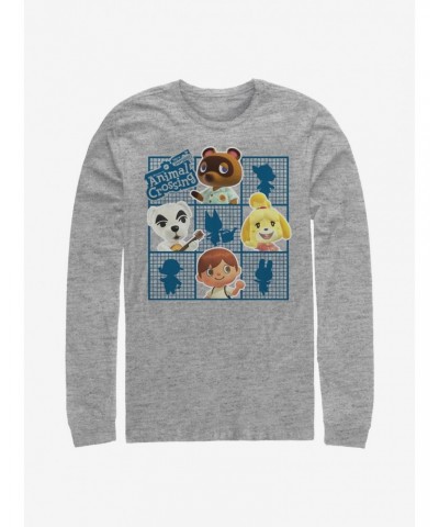 Animal Crossing Character Grid Long-Sleeve T-Shirt $9.90 T-Shirts