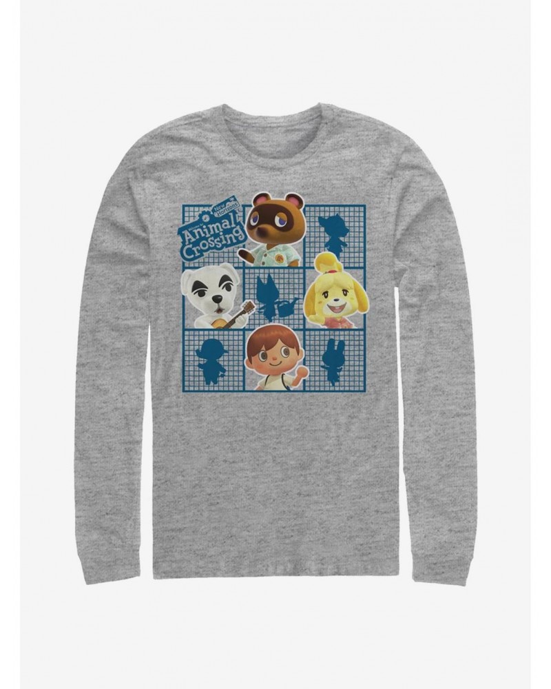 Animal Crossing Character Grid Long-Sleeve T-Shirt $9.90 T-Shirts