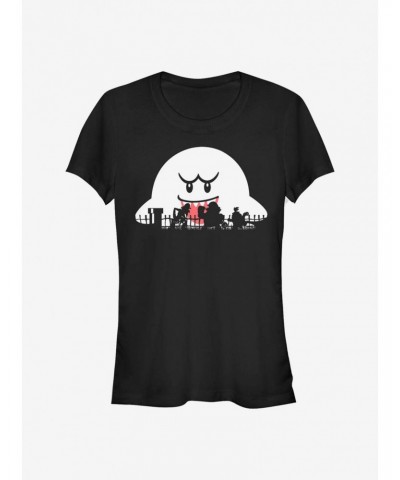 Super Mario Halloween Silhouttes Girls T-Shirt $7.15 T-Shirts