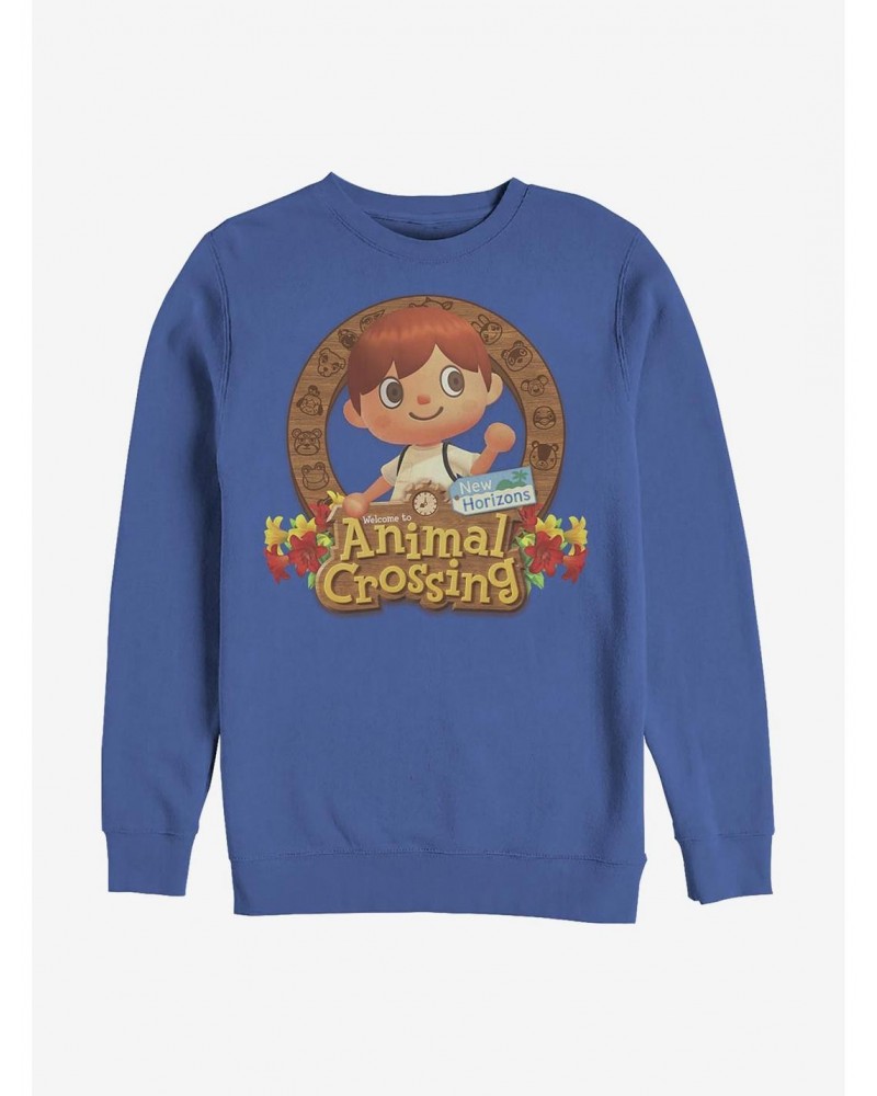 Nintendo Animal Crossing Villager Emblem Crew Sweatshirt $10.59 Sweatshirts