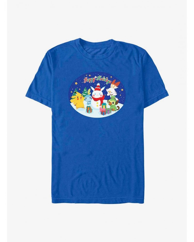 Pokemon Happy Holidays Snow Globe T-Shirt $7.03 T-Shirts