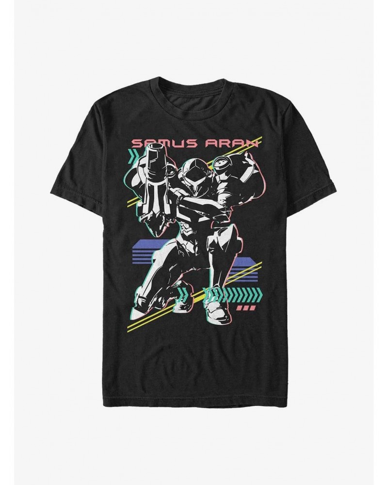 Nintendo Metroid Samus Aran Neon Extra Soft T-Shirt $8.58 T-Shirts