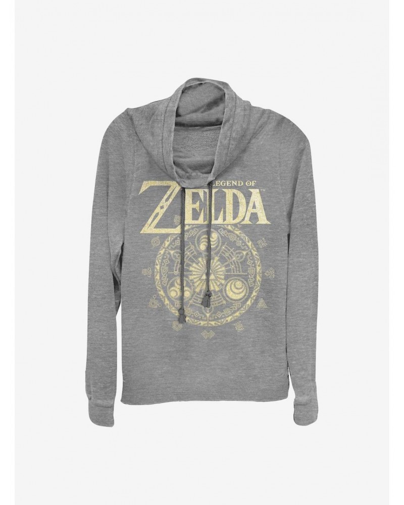 Nintendo The Legend Of Zelda Emblem Cir Cowlneck Long-Sleeve Girls Top $11.00 Tops