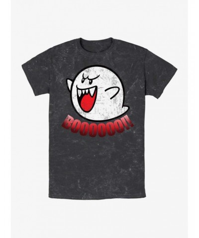 Super Mario Boo Ghost Mineral Wash T-Shirt $6.89 T-Shirts