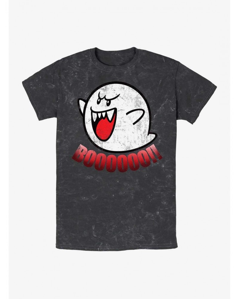 Super Mario Boo Ghost Mineral Wash T-Shirt $6.89 T-Shirts