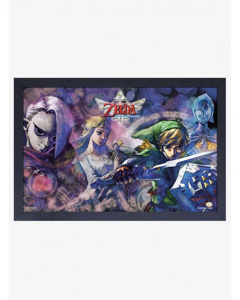 Nintendo Legend of Zelda Skyward SwordLink Zelda Ghirahim Fi Framed Wood Wall Art $12.45 Merchandises