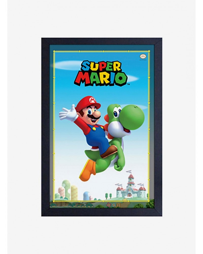 Nintendo Mario Yoshi Framed Wood Wall Art $12.20 Merchandises