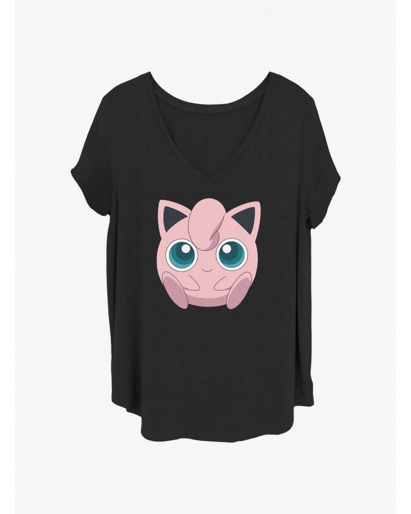 Pokemon Jigglypuff Face Girls T-Shirt Plus Size $7.08 T-Shirts