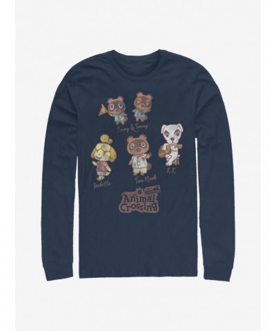 Animal Crossing Character Textbook Long-Sleeve T-Shirt $10.36 T-Shirts