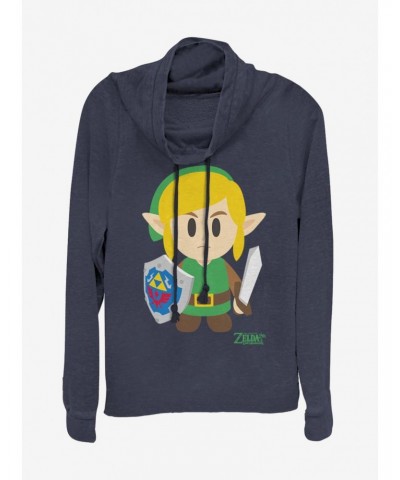 Nintendo The Legend of Zelda: Link's Awakening Link Avatar Color Cowl Neck Long-Sleeve Girls Top $13.20 Tops