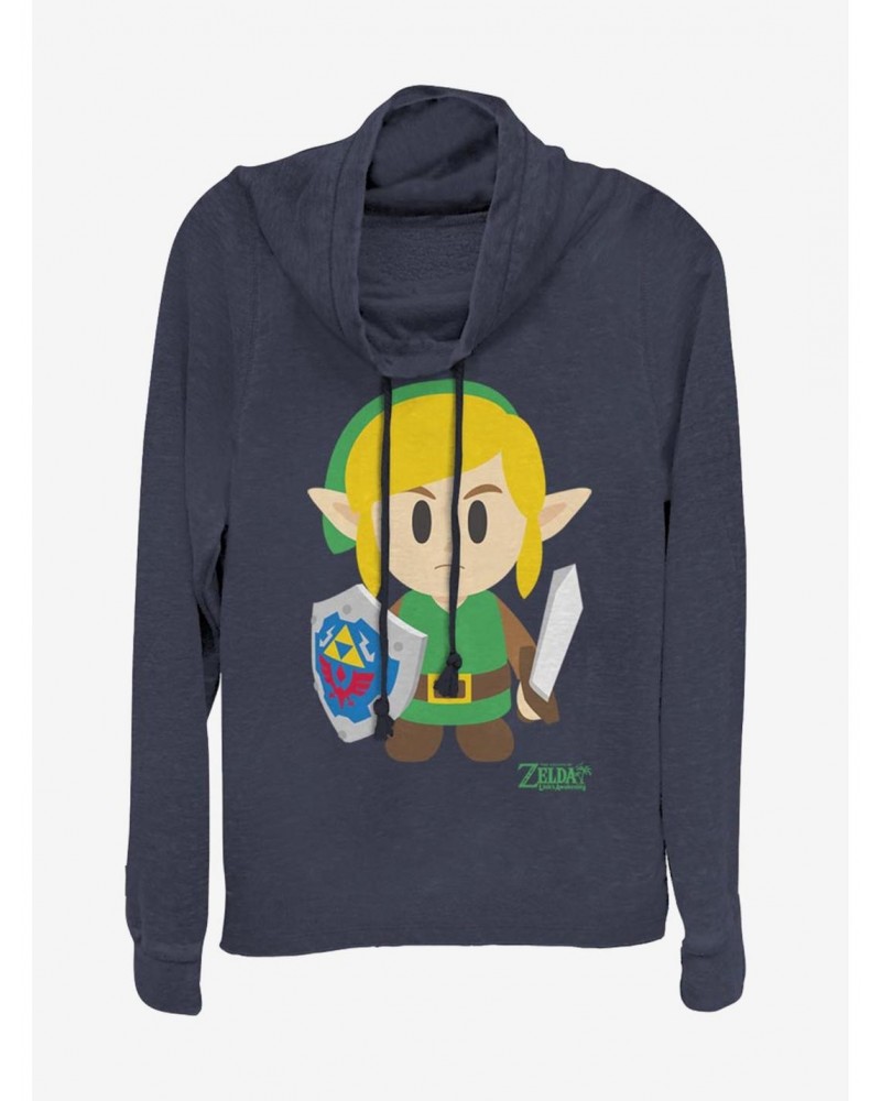 Nintendo The Legend of Zelda: Link's Awakening Link Avatar Color Cowl Neck Long-Sleeve Girls Top $13.20 Tops