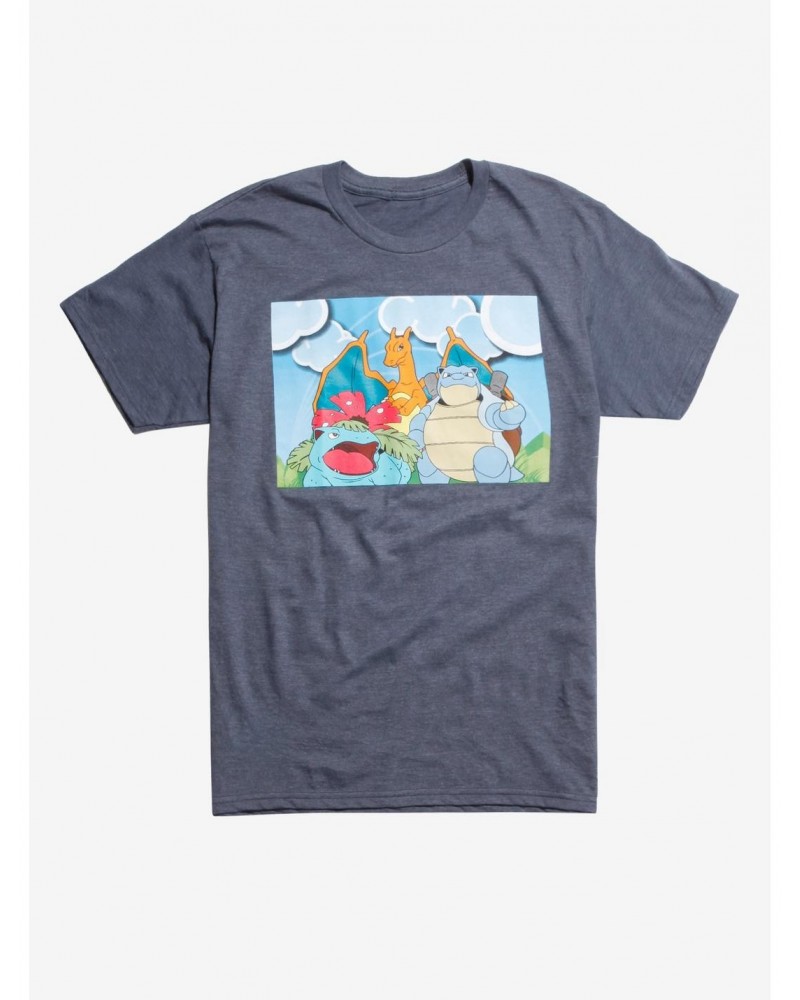 Pokemon Starters Blue Sky T-Shirt $8.47 T-Shirts