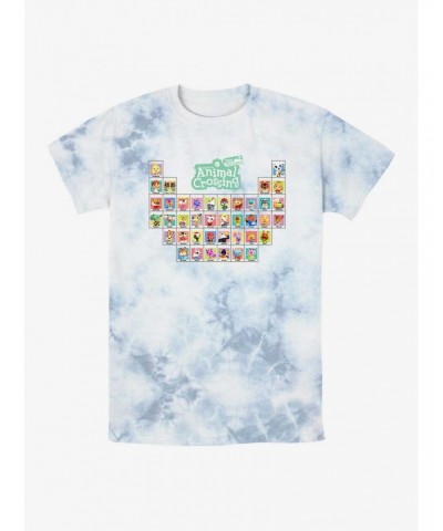 Nintendo Animal Crossing Periodic Table Tie-Dye T-Shirt $6.53 T-Shirts