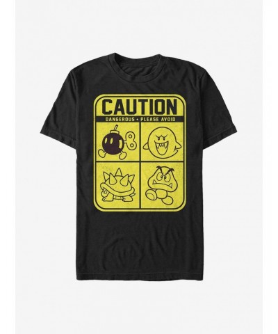 Nintendo Mario Caution T-Shirt $6.19 T-Shirts