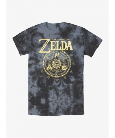 Nintendo The Legend of Zelda Golden Goddesses Crest Tie-Dye T-Shirt $6.71 T-Shirts